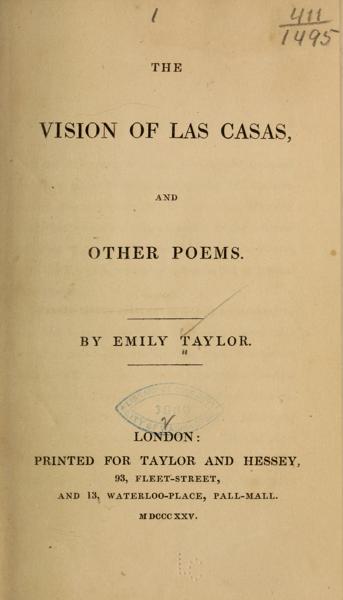 The vision of las Casas, and other poems — No identificado