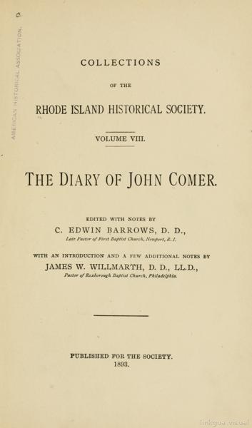 El diario de John Comer — No identificado
