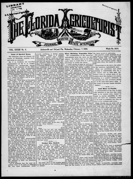 El Florida agriculturist — No identificado