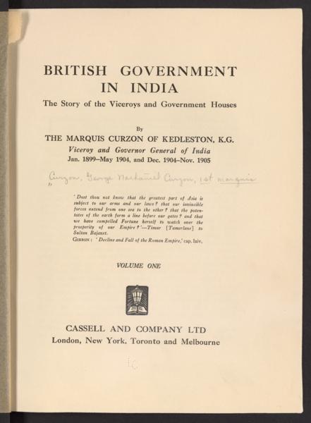 British government in India — No identificado