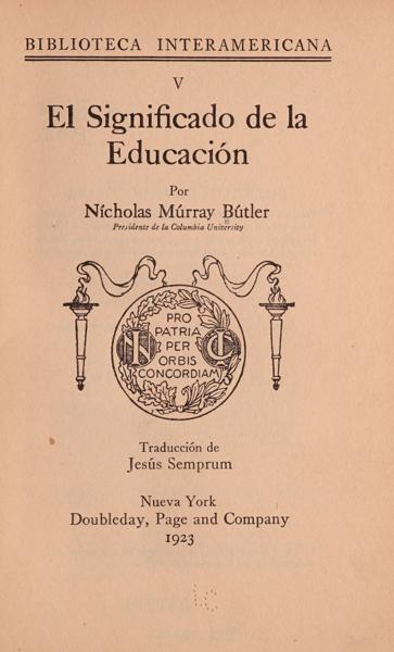 El significado de la educación — No identificado