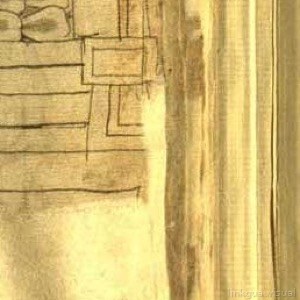 Boceto de estructura arquitectónica y detalles en madera