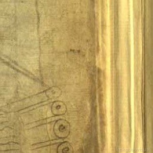 Detalle de un grabado antiguo con elementos mecánicos