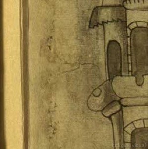 Ilustración de arquitectura antigua y detalles texturizados