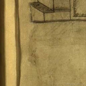Croquis arquitectónico con detalles sombreados