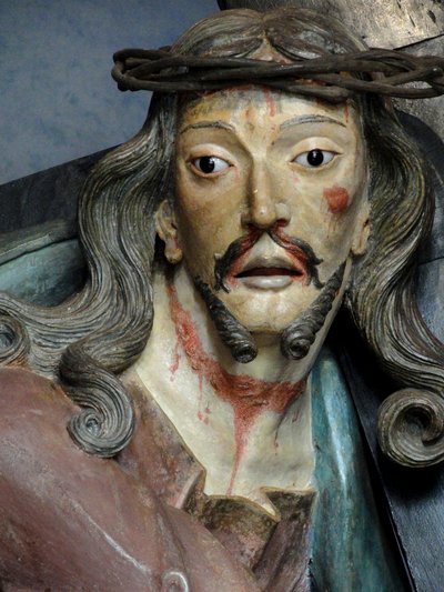 Aleijadinho - Detalhe de Jesus - Carregamento da cruz - Santuário do Bom Jesus de Matosinhos - Congonhas — Antônio Francisco Lisboa "Aleijadinho"