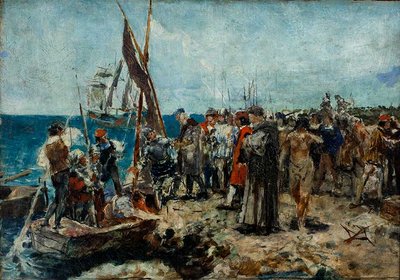 Menocal Embarque de Col N por Bobadilla Boceto — Armando Garcia Menocal