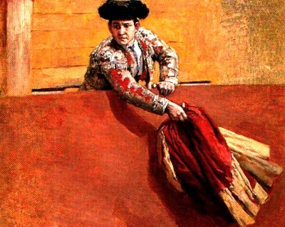 El Torero herido con muleta roja — Arturo Michelena