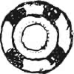 Representación abstracta de un glifo o símbolo circular — Chilam Balam de Mani