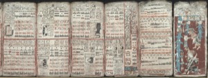 Maya con glifos y escenas — Autores Varios. Codice De Dresde
