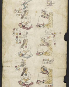 Linaje de gobernantes aztecas y tributos — Anónimo tlacuilo