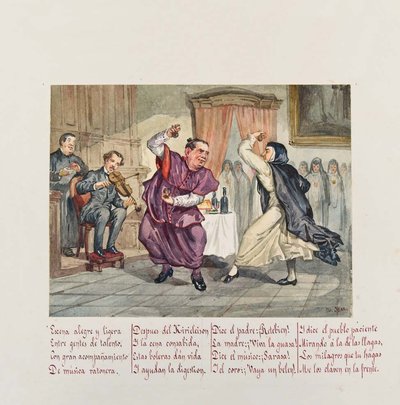 Danza de un obispo y una monja