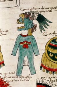 Figurilla azteca con ornamentación ritual — Anónimo mixteco