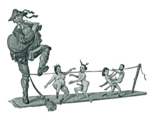 Bufón y personajes grotescos en equilibrio — Valeriano y Gustavo Adolfo Bécquer