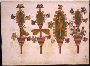 Ilustraciones botánicas y zoológicas con mariposas — Anónimo novohispano (Códice Kingsborough)