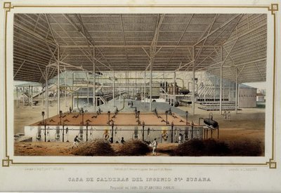 **Casa de calderas del Ingenio Santa Susana, Cuba, símbolo de la industria azucarera (1857).** — No identificado