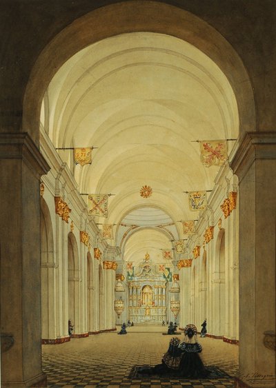 Interior de la Catedral de Buenos Aires.mnba — Charles Henri Pellegrini