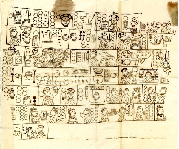 Humboldt fragmento (códice ind 25) — Tlacuilo anónimo