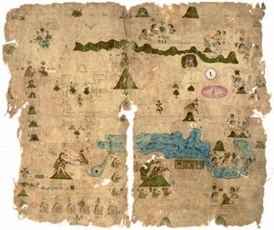 Mapa de Tlaxcala o Lienzo de Tlaxcala — Anónimo tlacuilo texcocano (Códice Xólotl)