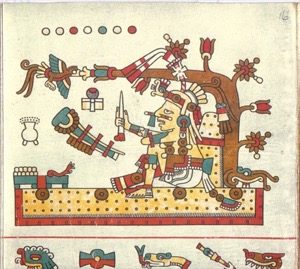 Códice Laud: — Escena de la vida de un gobernante mexica — Tlacuilo anónimo, tradición mixteca-puebla (Códice Laud)