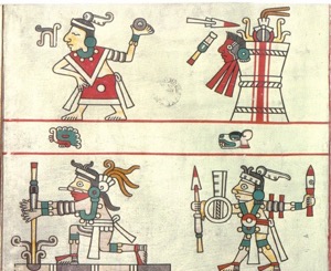 Tira de la Peregrinación: Escenas de Guerreros y Rituales Mexicas — Tlacuilo anónimo, tradición mixteca-puebla (Códice Laud)
