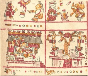 Páginas de Códice Maya: Escenas de Ceremonia y Mitología — Tlacuilo anónimo, tradición mixteca-puebla (Códice Vaticanus B)