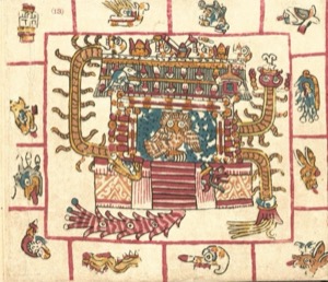 Códice Vaticano — B: Escena Central y Figuras Circundantes — Tlacuilo anónimo, tradición mixteca-puebla (Códice Vaticanus B)