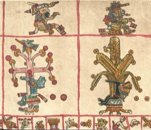 Códice con representaciones de deidades y ofrendas mexicas — Tlacuilo anónimo, tradición mixteca-puebla (Códice Vaticanus B)