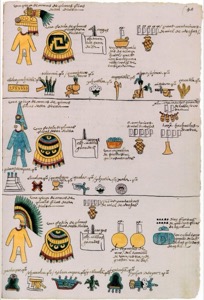 Códice Azcapotzalco: — Registro de tributos y ofrendas — Anónimo tlacuilo mexica (Códice Mendoza)
