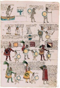 Códice Mexica: escenas de guerra y ofrendas