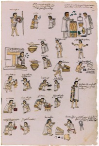 Escenas de la vida y costumbres del pueblo azteca — Anónimo tlacuilo mexica (Códice Mendoza)