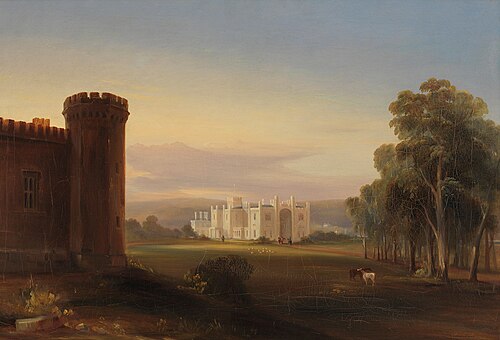 (New Government House, 1841) painted by C. Martens — Conrad Martens