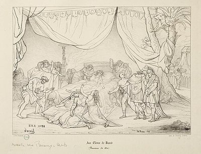 Alexandre le Grand au lit de mort de la femme de Darius, 14-553857 — Jean-Baptiste Debret