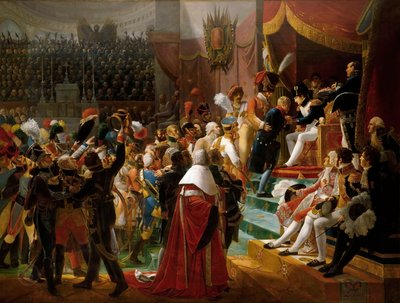 Palacio de Versalles - primera distribución de la Legión de Honor en la Iglesia de los Inválidos, por el emperador, D — Jean-Baptiste Debret