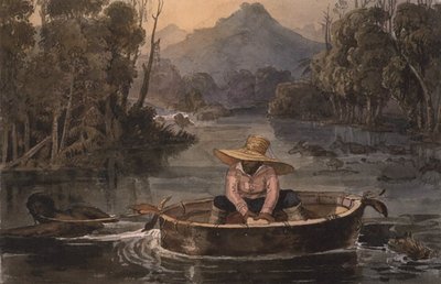 Mineiro crossing river — Jean-Baptiste Debret