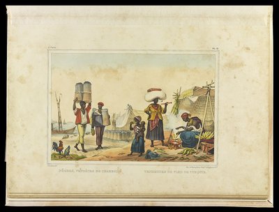 Négres, vendeurs de charbon ; Vendeuses de pled de Turquie (1), da Coleção Brasiliana Iconográfica — Jean-Baptiste Debret
