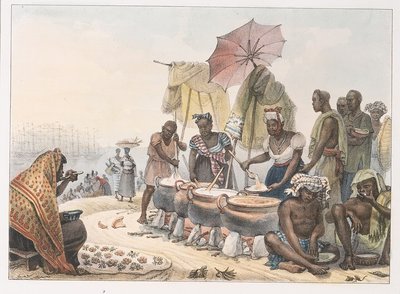Mujeres vendedoras de comida, Brasil — Jean-Baptiste Debret