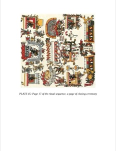 Página de una secuencia visual de una ceremonia mexica — Anónimo mesoamericano
