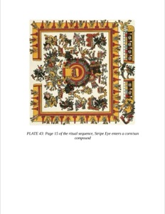 Página de Ritual Maya con Divinidades y Símbolos — Anónimo mesoamericano