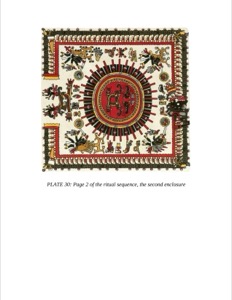 Detalle de códice prehispánico: representaciones rituales y cosmológicas — Anónimo mesoamericano