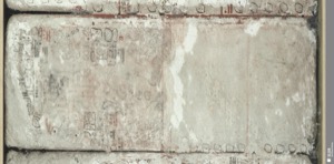 Piedra con glifos y calendáricos mayas — Anónimo maya