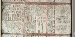 De Dresden con glifos y dibujos — Anónimo maya