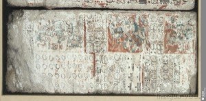 Fragmento de Códice Maya con Jeroglíficos