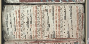 Con escritura jeroglífica y números — Anónimo maya