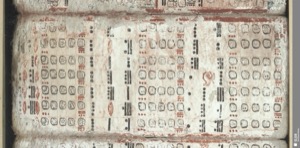 Con glifos antiguos y numeración — Anónimo maya