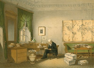 Alexander von Humboldt en su estudio — Eduard Hildebrandt
