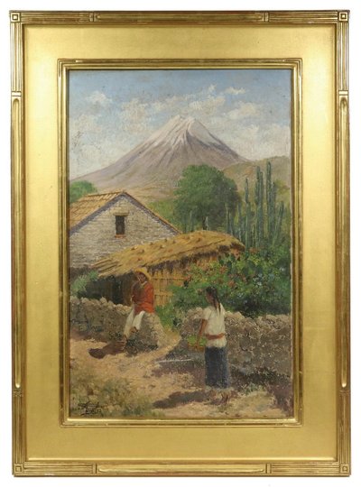 Una escena costumbrista andina o mexicana — Eduardo Morales Morales