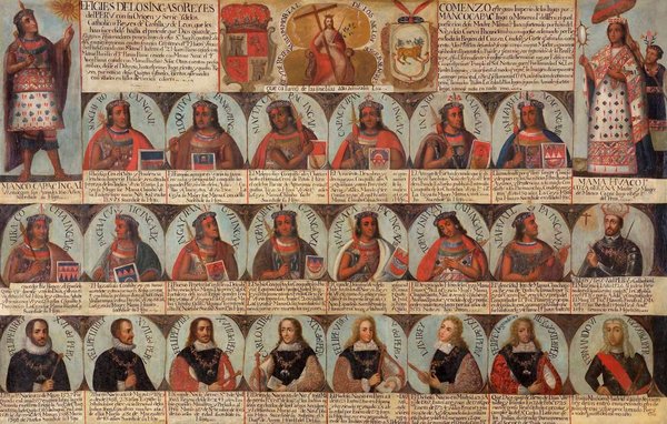 Efigies de los incas — Anónimo (retratos de incas, colonial)