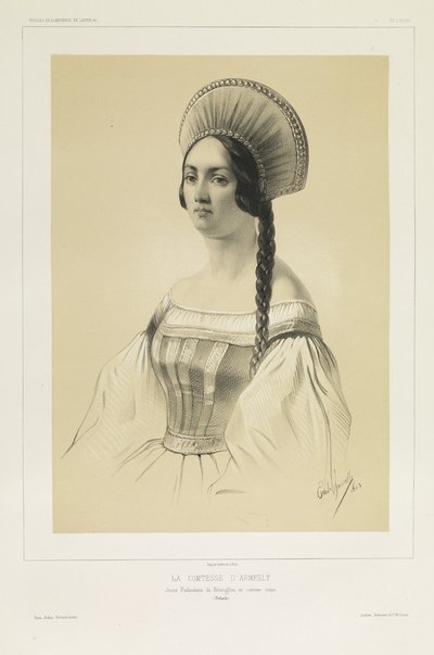 Retrato de la Condesa d'Armfelt, mujer finlandesa en traje ruso.