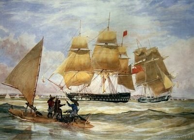 Encuentro de barcos en el mar